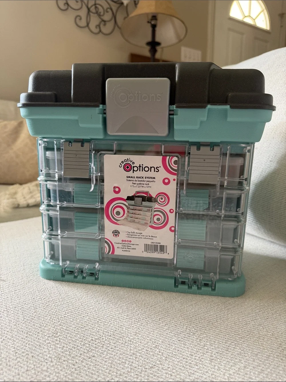 Teal and Gray Small Rack Storage Organizer